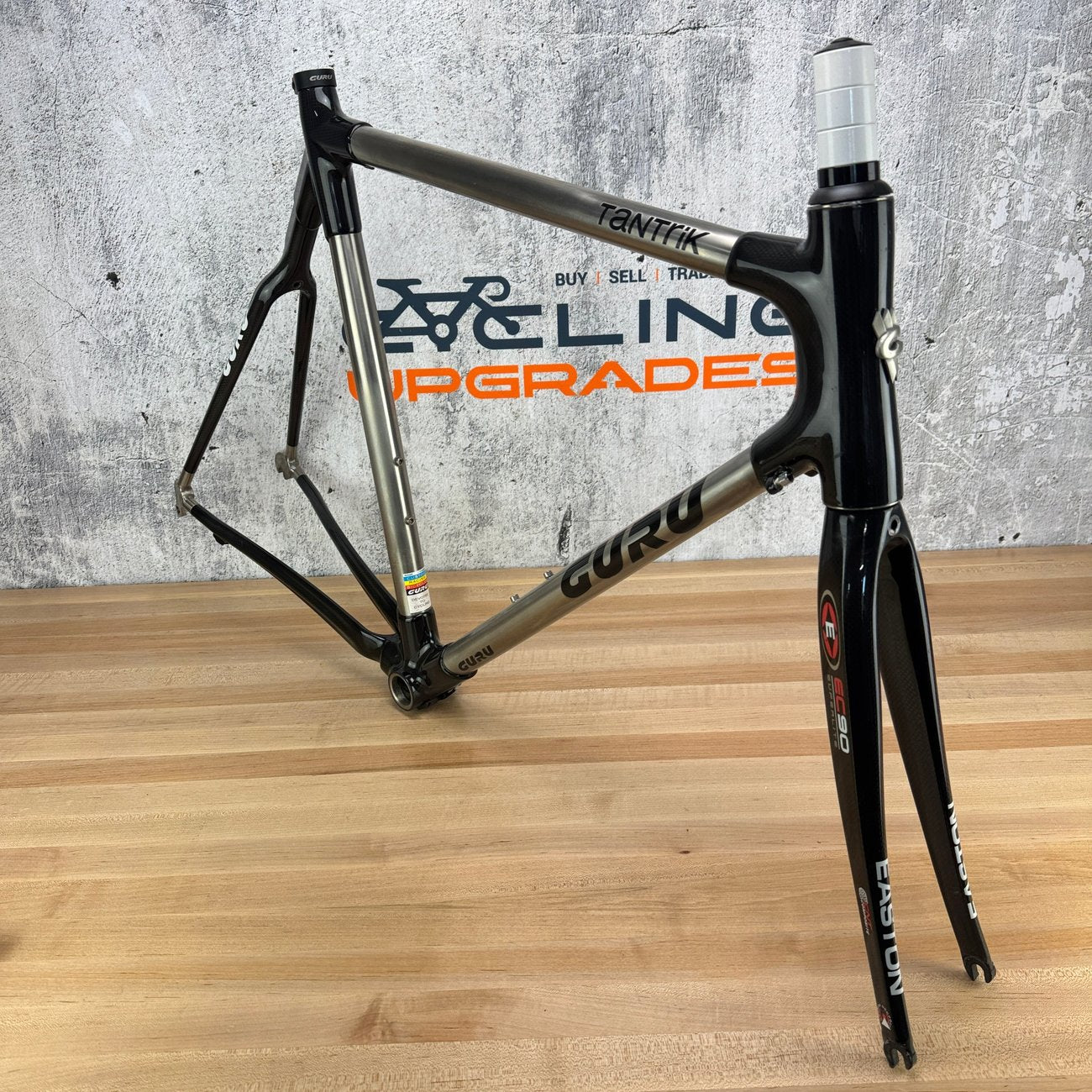 Guru Tantrik Carbon Titanium 58cm Rim Brake Frameset 700c Easton EC90 Fork