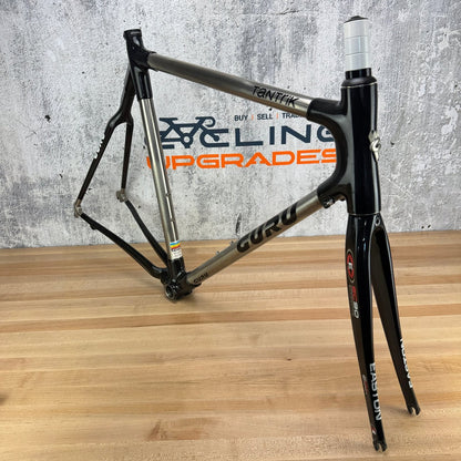 Guru Tantrik Carbon Titanium 58cm Rim Brake Frameset 700c Easton EC90 Fork