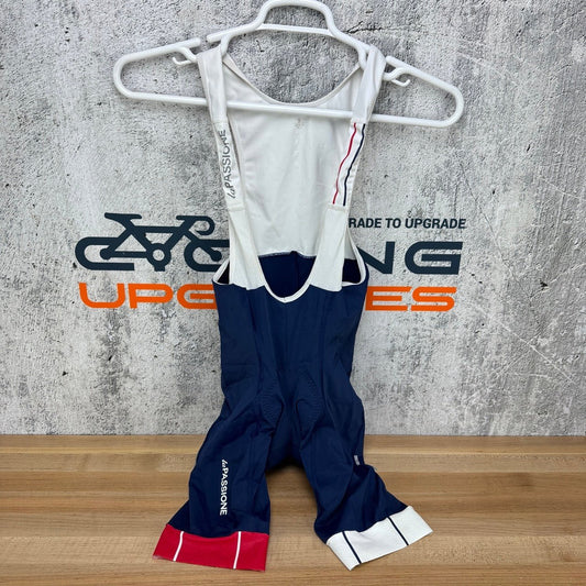 La Passione Men's Small Blue/White Cycling Bib Shorts