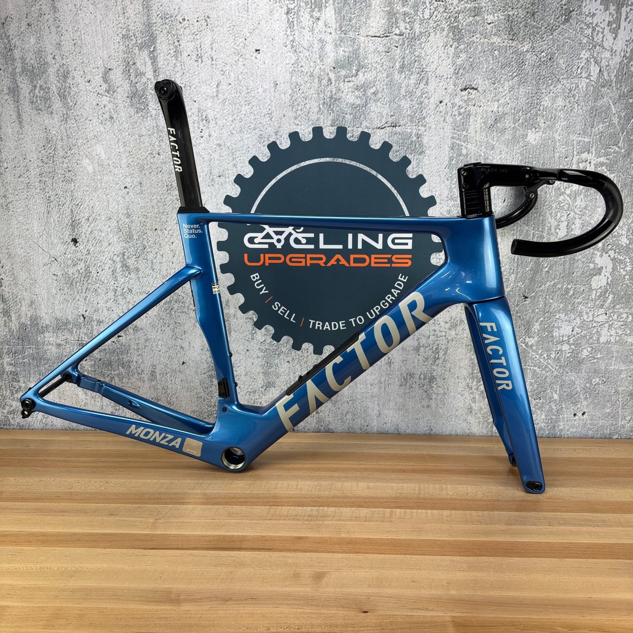 Light Use! 2026 Factor Monza Solar Blue 54cm Carbon Disc Frameset 700c 2642g