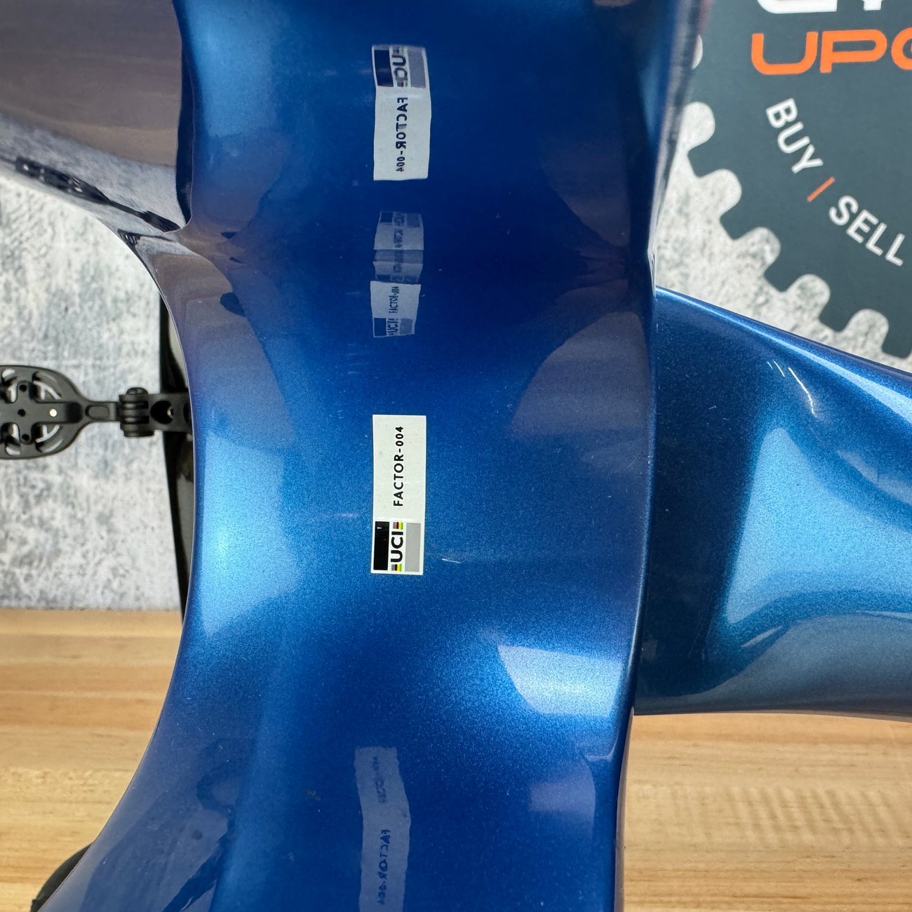 Light Use! 2026 Factor Monza Solar Blue 54cm Carbon Disc Frameset 700c 2642g