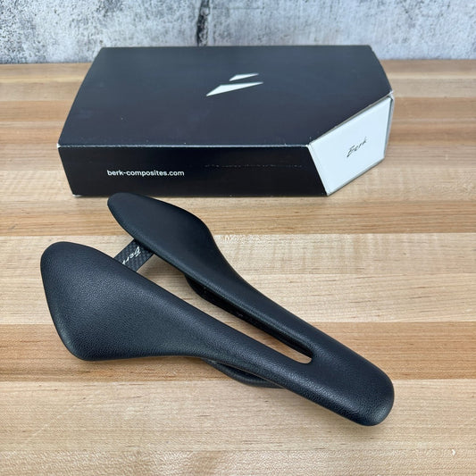 Light Use! Berk Lupina Short Padded Black 144mm 7x9mm Carbon Rails Saddle 95g
