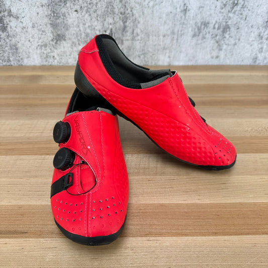 Light Use! Bont Vaypor S Red/Black Size 40.5 EU BOA 3-Bolt Road Cycling Shoes