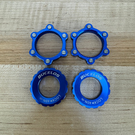 Light Use! Bucklos Pair 6-Bolt to Center Lock Disc Brake Rotor Adapter 64g