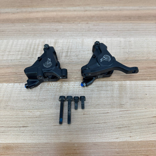 Light Use! Campagnolo H11 Calipers Flat Mount Black Disc Brake Calipers 263g
