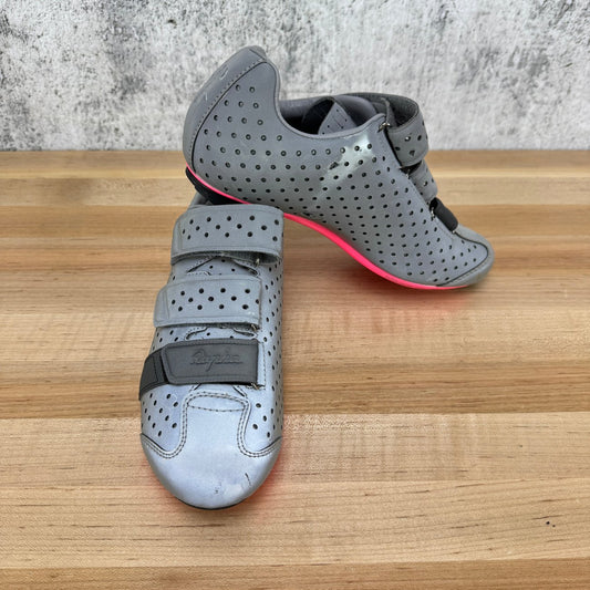 Light Use! Rapha Climber's Shoe 39.5 EU Gray/Pink Carbon 3-Bolt Cycling Shoes