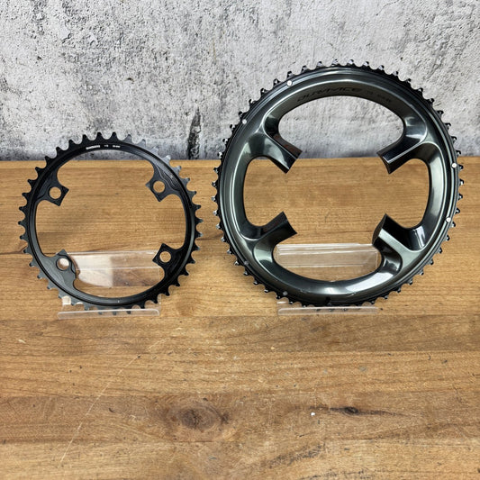 Light Use! Shimano fits Dura-Ace FC-R9100 53/39t 11-Speed Chainring Set 148g