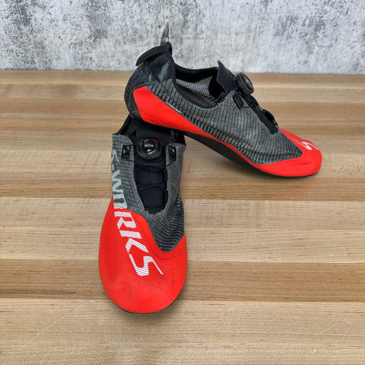 Light Use! Specialized Exos Men's 44 EU Red 3-Bolt Road Cycling Shoes BOA