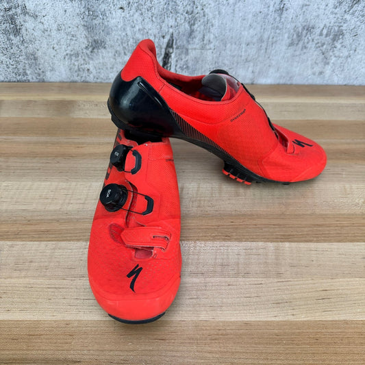 Light Use! Specialized S-Works Recon EU 44 Red 2-Bolt MTB Gravel Cycling Shoes