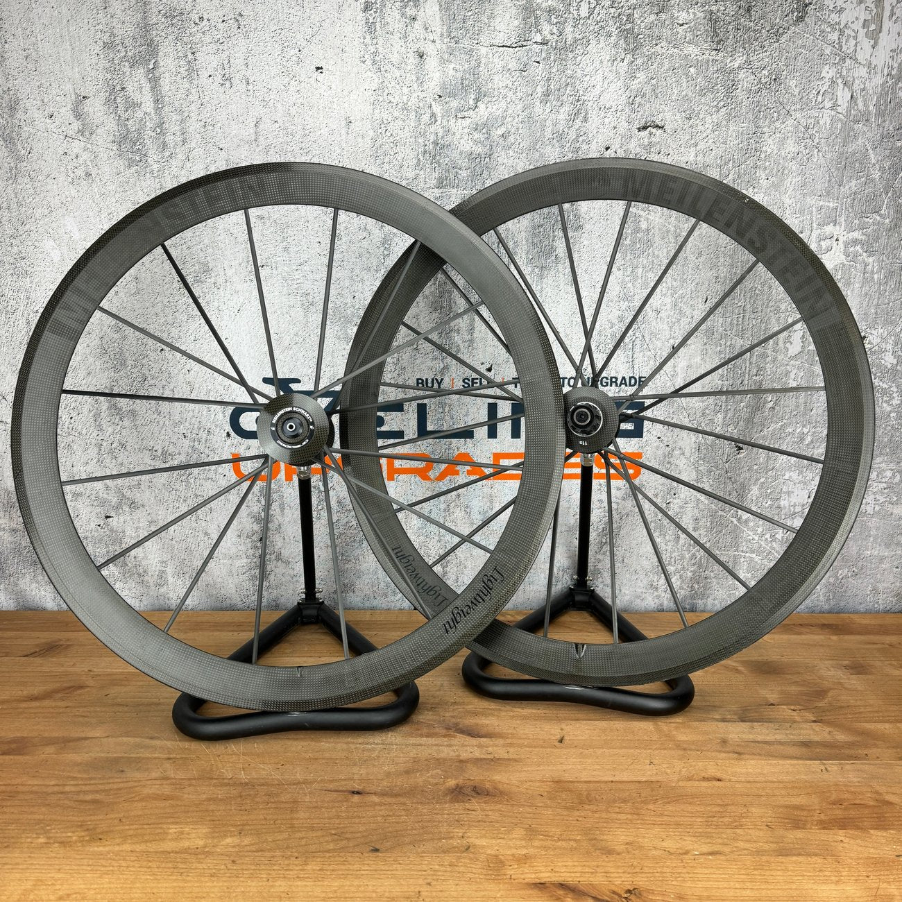 Lightweight Meilenstein Schwarz Carbon Tubular Wheelset Rim Brake