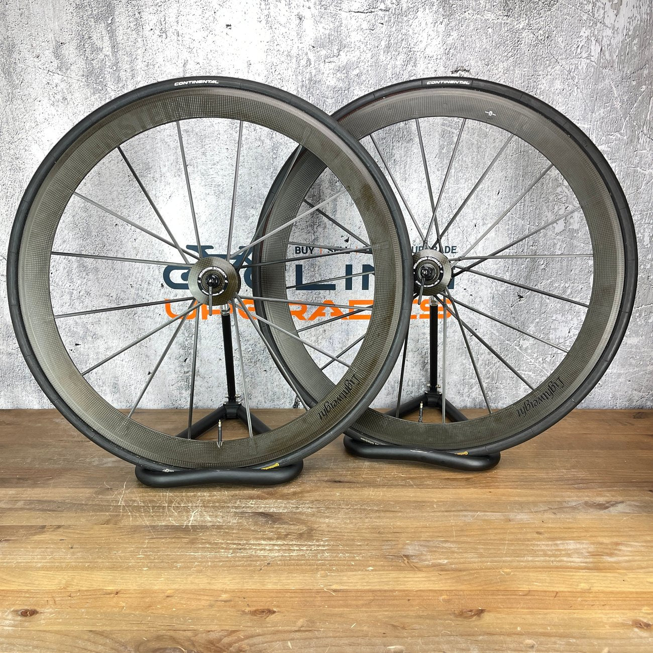 Lightweight Meilenstein Schwarz Ed 48mm Carbon Tubular Wheelset 700c 1100g