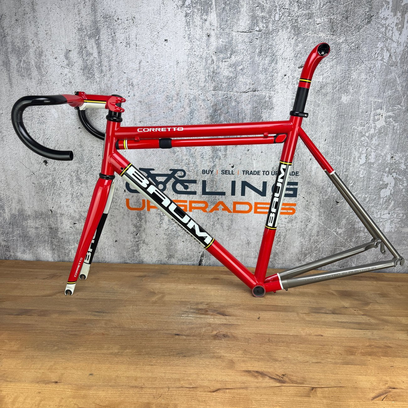 Low Mile 2020 Refinish Baum Corretto 53cm Rim Brake Titanium Frameset 700c 2342g