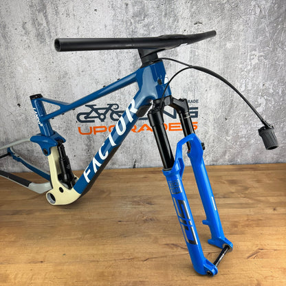 Low Mile! 2024 Factor Lando XC Medium Boost TwistLoc Carbon MTB Disc Frameset 29" 4353g