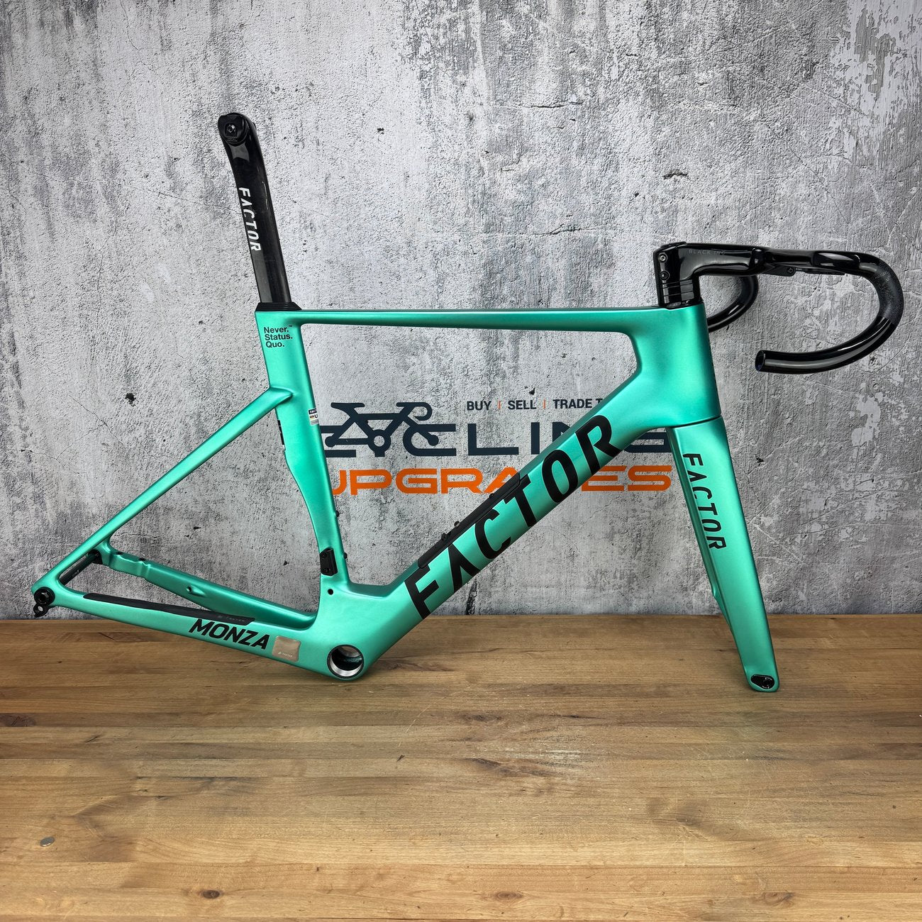 Low Mile! 2025 Factor Monza 54cm Carbon UDH Disc Frameset 700c Steel Green 2632g
