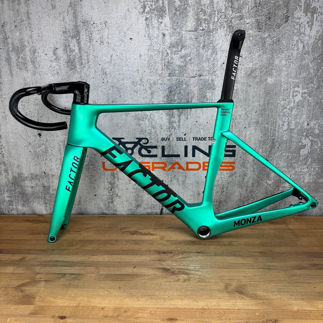 Low Mile! 2025 Factor Monza 54cm Carbon UDH Disc Frameset 700c Steel Green 2632g