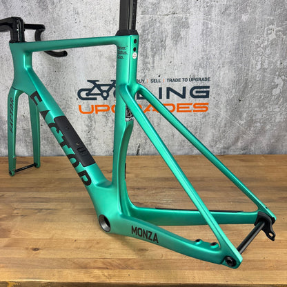 Low Mile! 2025 Factor Monza 54cm Carbon UDH Disc Frameset 700c Steel Green 2632g