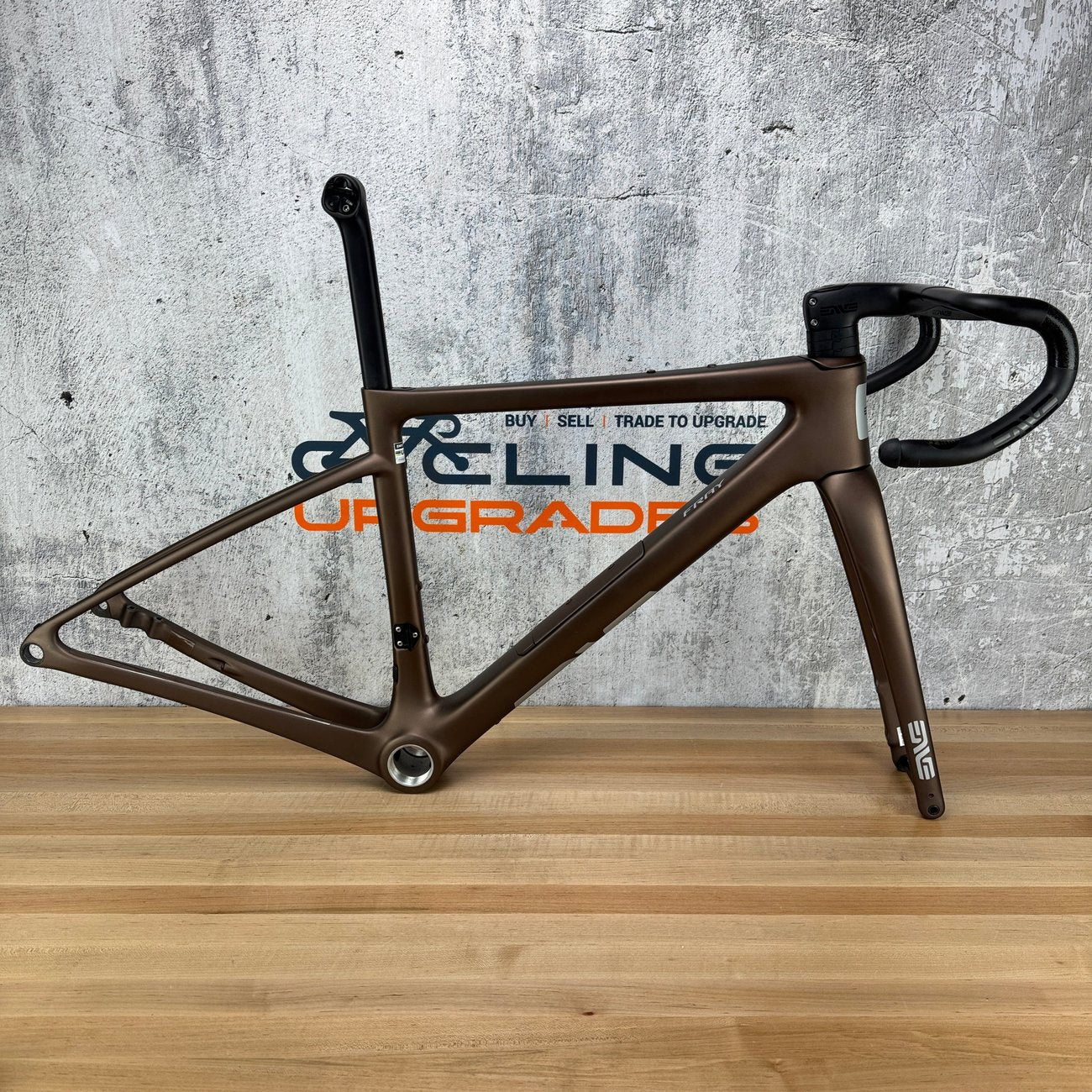 Low Mile! 2026 Enve Fray Toffee Brown 47cm Carbon Disc Frameset 700c 2202g