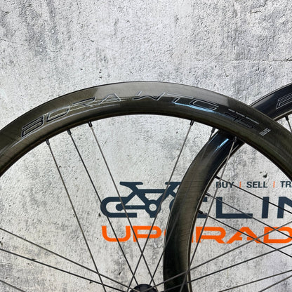Low Mile! Campagnolo Bora WTO 45 Carbon Tubeless Disc Wheelset 700c 1576g