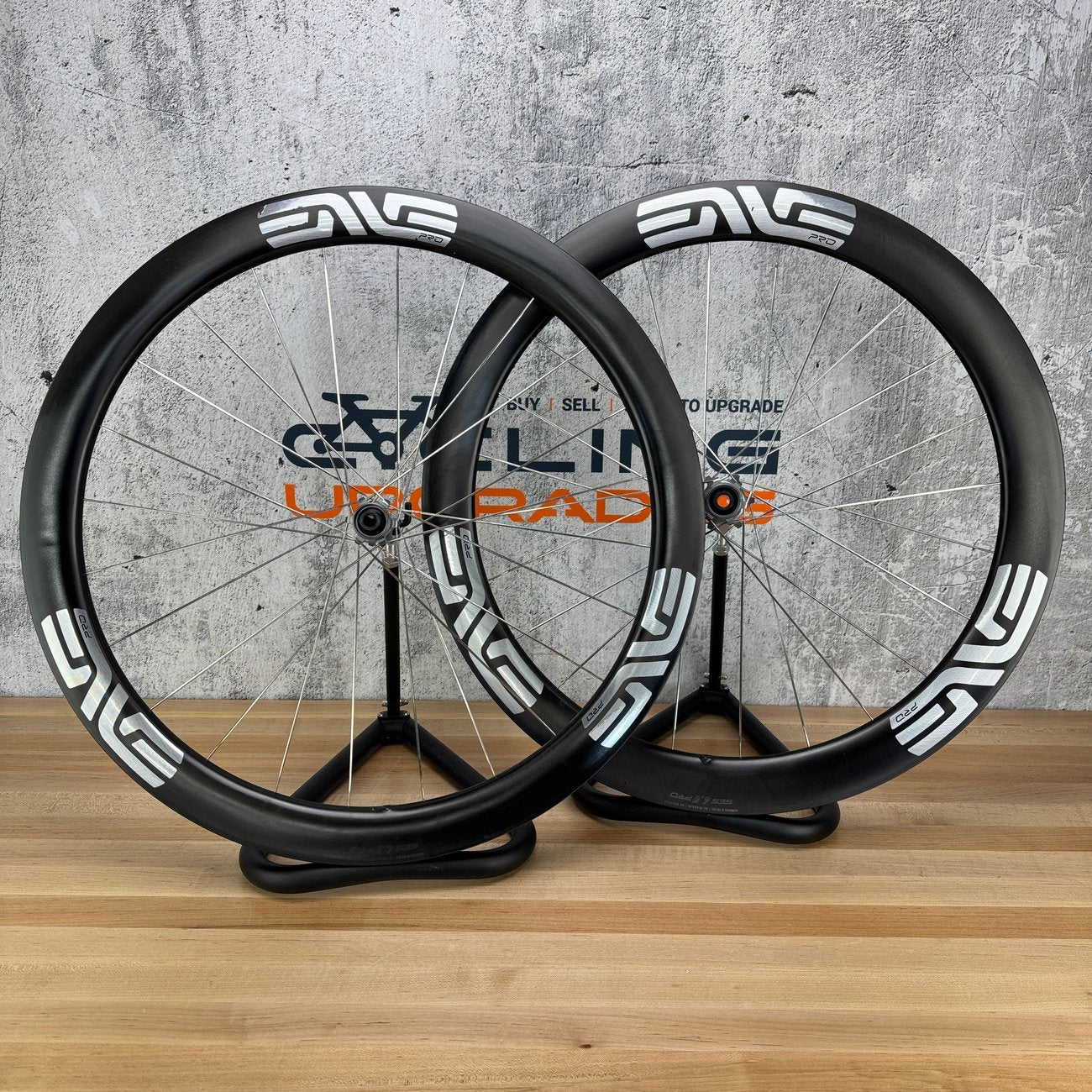 Low Mile! Enve SES 4.5 Pro Innerdrive Carbon Tubeless Wheelset 1295g Silver Decals