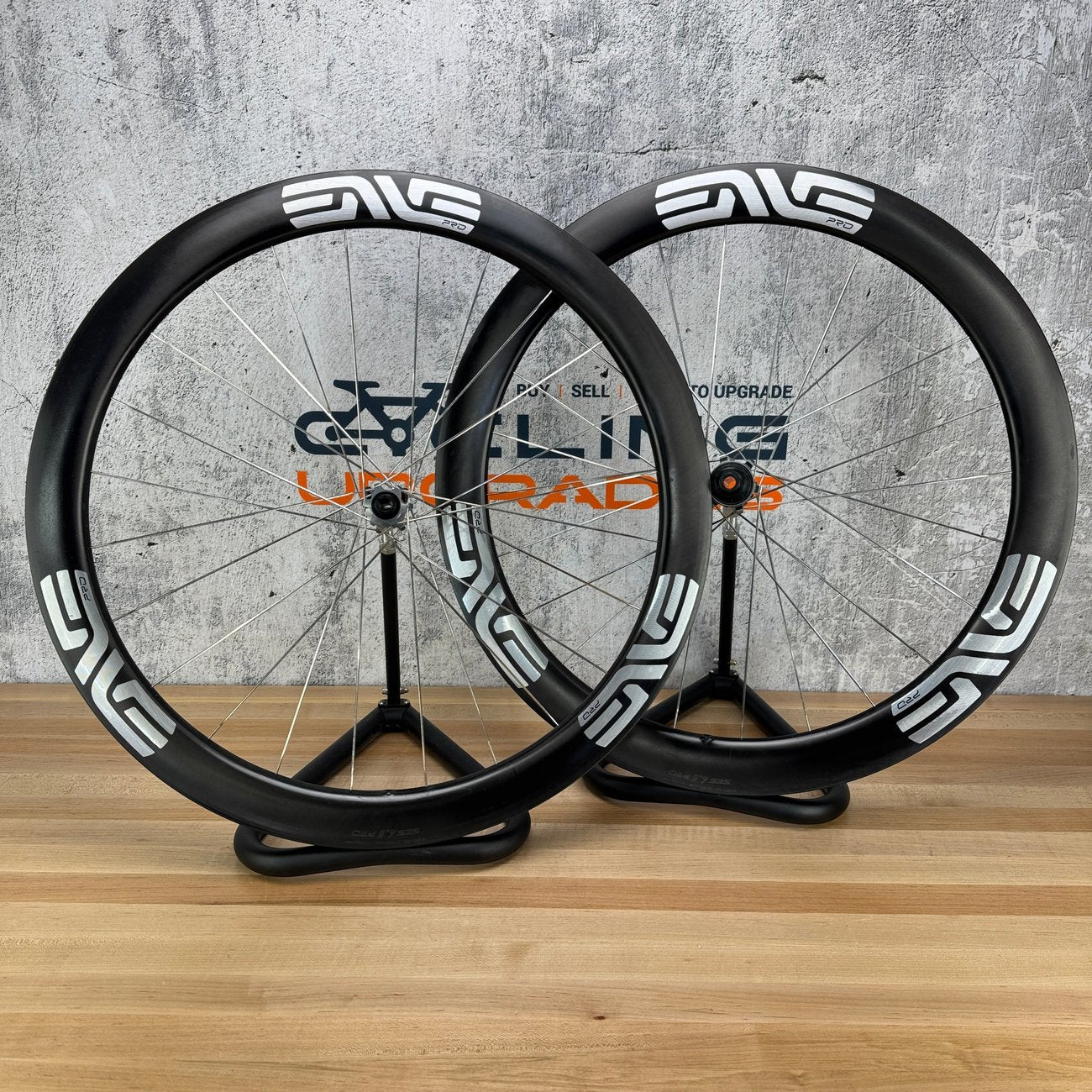 Low Mile! Enve SES 4.5 Pro Innerdrive Carbon Tubeless Wheelset 1295g Silver Decals