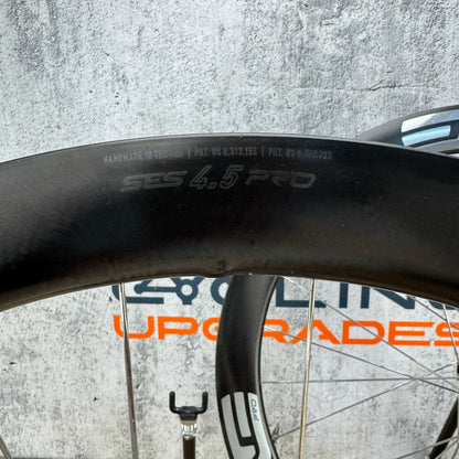 Low Mile! Enve SES 4.5 Pro Innerdrive Carbon Tubeless Wheelset 1295g Silver Decals