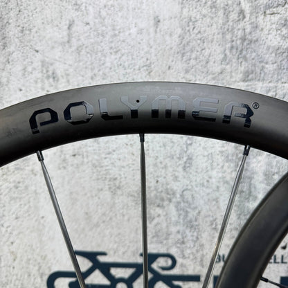 Low Mile! Polymer Venture 38 Carbon Tubeless Hookless Disc Wheelset 700c 1405g