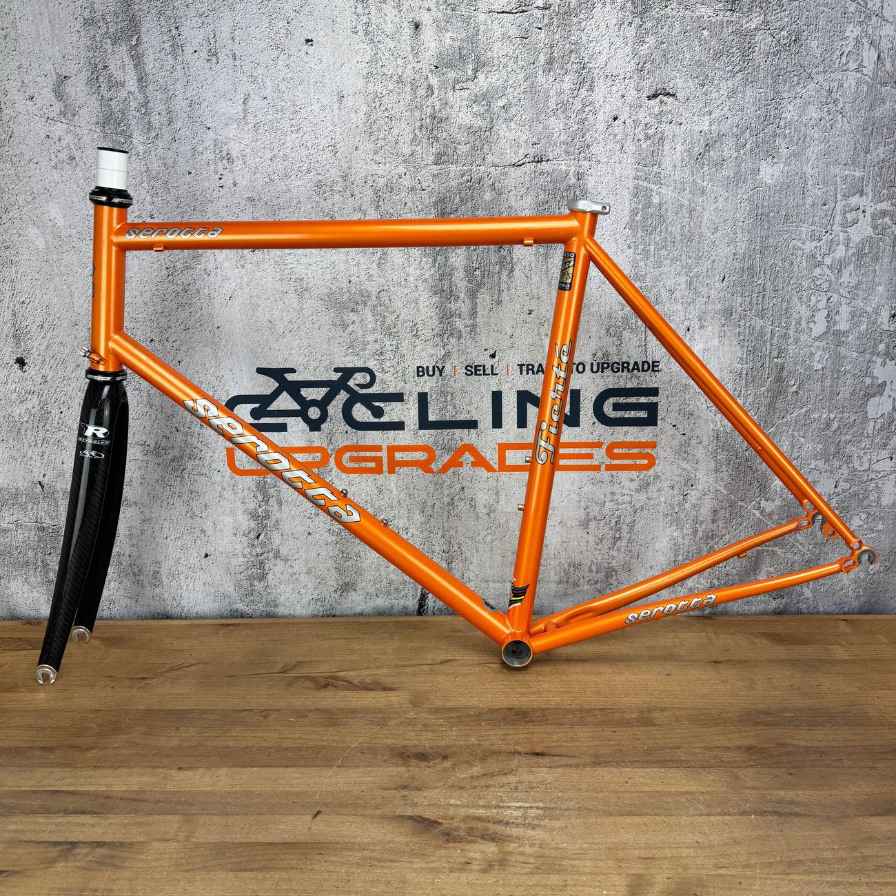 Serotta Fierte 58cm Rim Brake Columbus Steel Frameset 700c Reynolds Carbon Fork