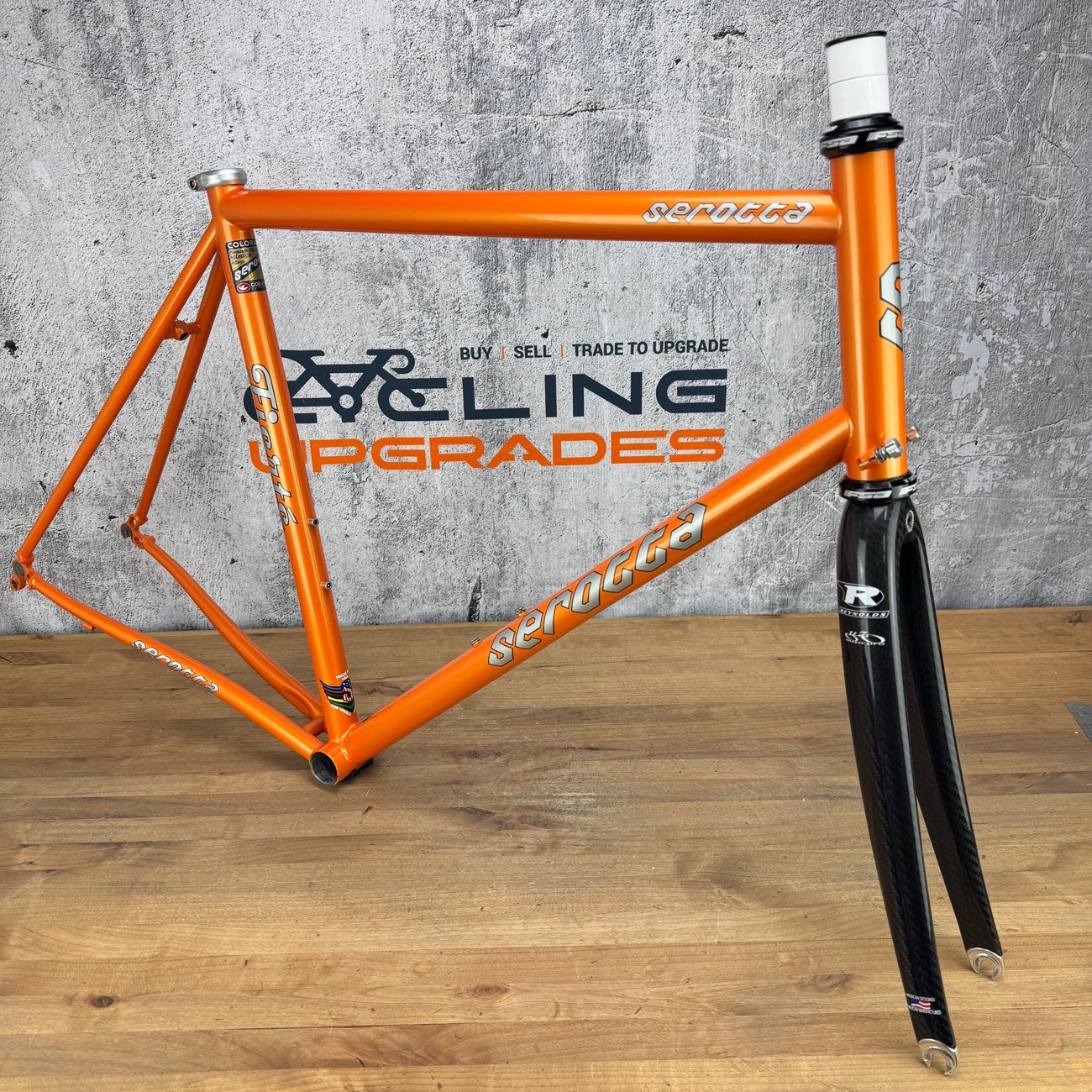 Serotta Fierte 58cm Rim Brake Columbus Steel Frameset 700c Reynolds Carbon Fork