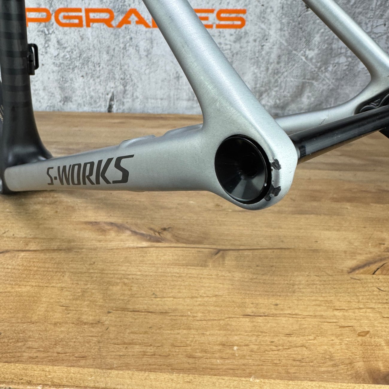 specialized gravel bike frame Specialized Crux S-Works frmset Satin Brushed Liquid Silver/gloss Black/smoke Marble/gold Diamond Dust 52