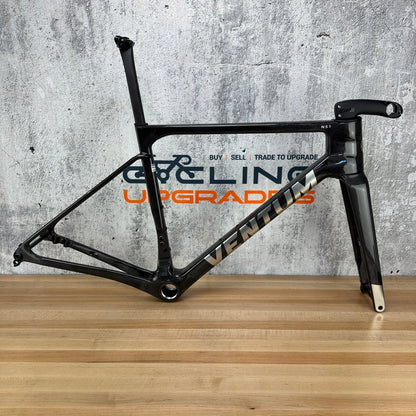 Low Mile! Ventum NS1 Onyx Medium Carbon Disc Brake Frameset 700c 1586g