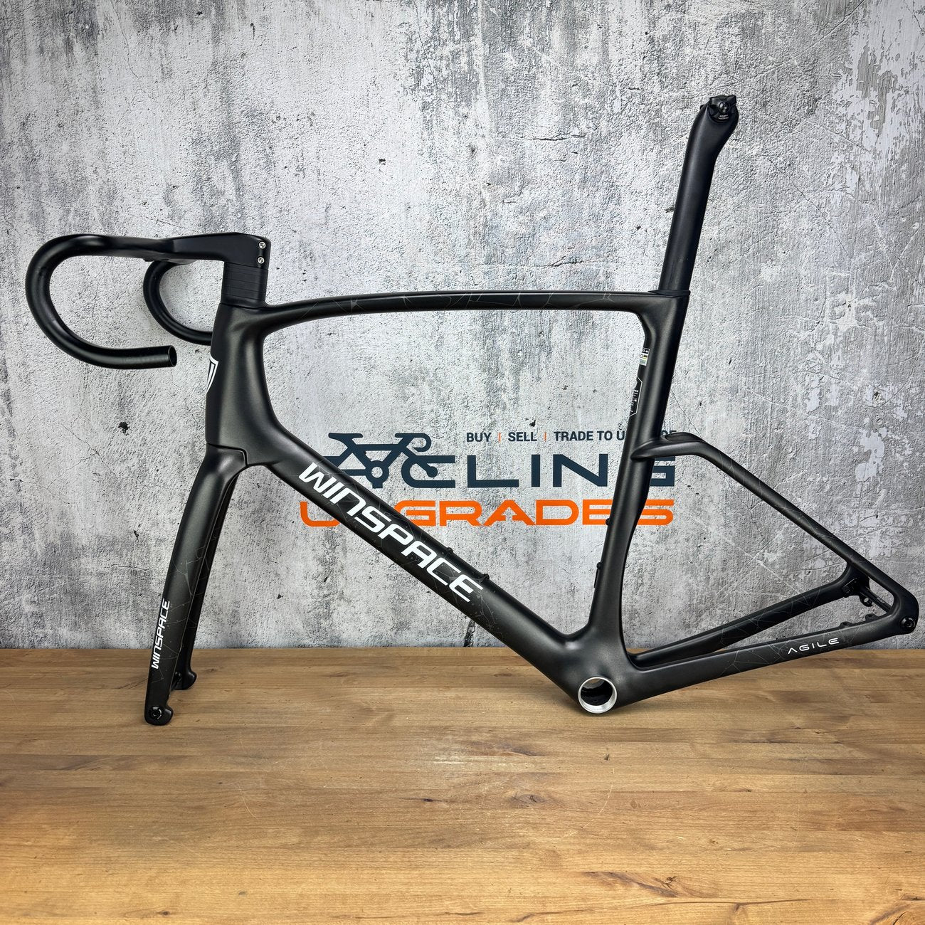 Low Mile! Winspace Agile XL 57.5cm Carbon Disc Brake Frameset 700c 2306g