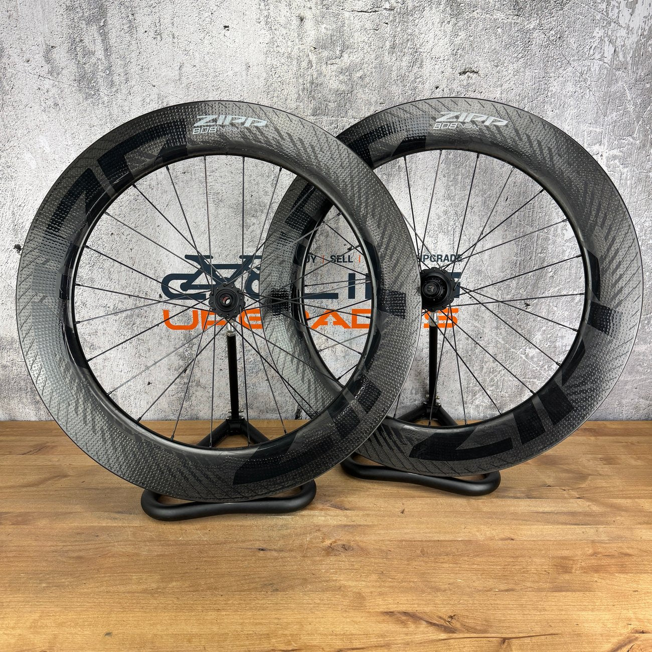 Low Mile! Zipp 808 NSW Carbon Tubeless Disc Brake Wheelset 700c