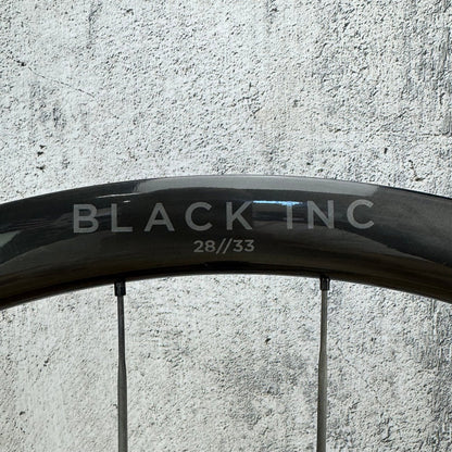 Low Mile! Black Inc 28/33 Carbon Tubeless Road Bike Wheelset 700c 1129g