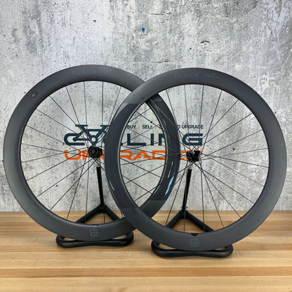Low Mile! Black Inc Sixty Carbon Tubeless Disc Road Bike Wheelset 700c 1613g