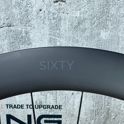Low Mile! Black Inc Sixty Carbon Tubeless Disc Road Bike Wheelset 700c 1613g
