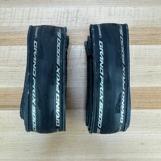 Low Mile! Pair Continental Grand Prix 5000 S TR 700c x 25mm Tubeless Bike Tires