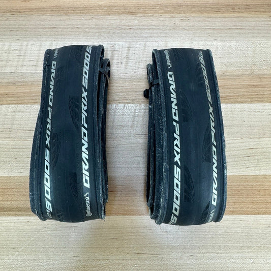 Low Mile! Pair Continental Grand Prix 5000 S TR 700c x 25mm Tubeless Bike Tires