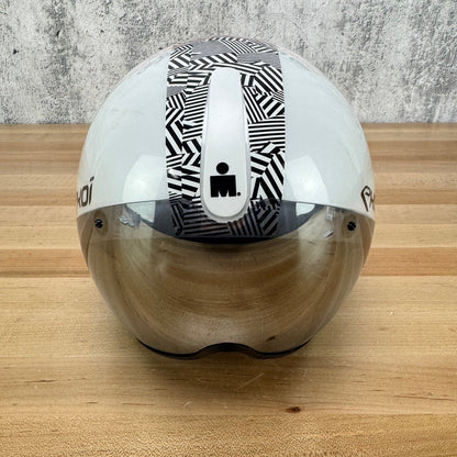 Low Mile! Ekoi Veloce Medium 55-59cm Ironman White TT/Triathlon Cycling Helmet