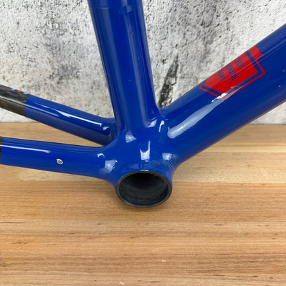 Festka One Blue Carbon Rim Brake 53cm Custom Road Bike Frameset 700c 1590g