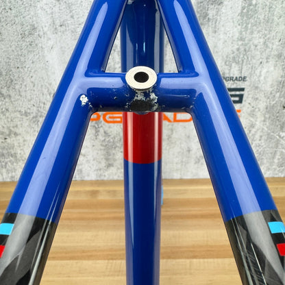 Festka One Blue Carbon Rim Brake 53cm Custom Road Bike Frameset 700c 1590g