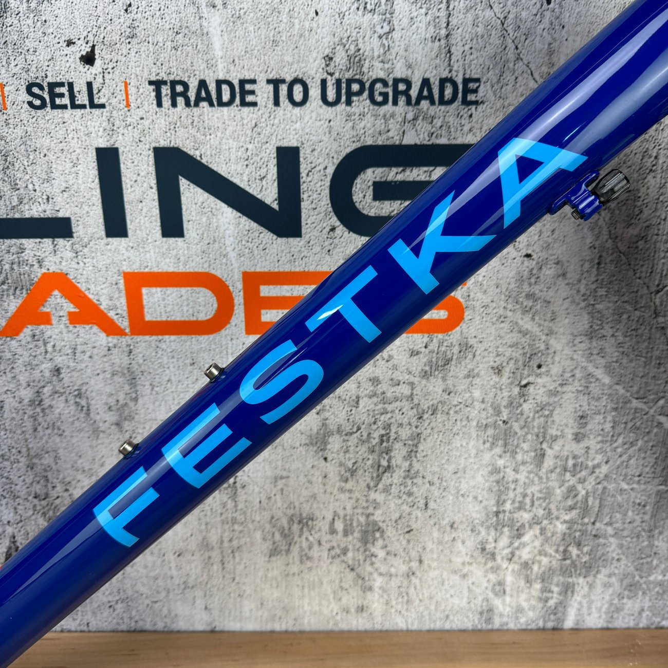 Festka One Blue Carbon Rim Brake 53cm Custom Road Bike Frameset 700c 1590g