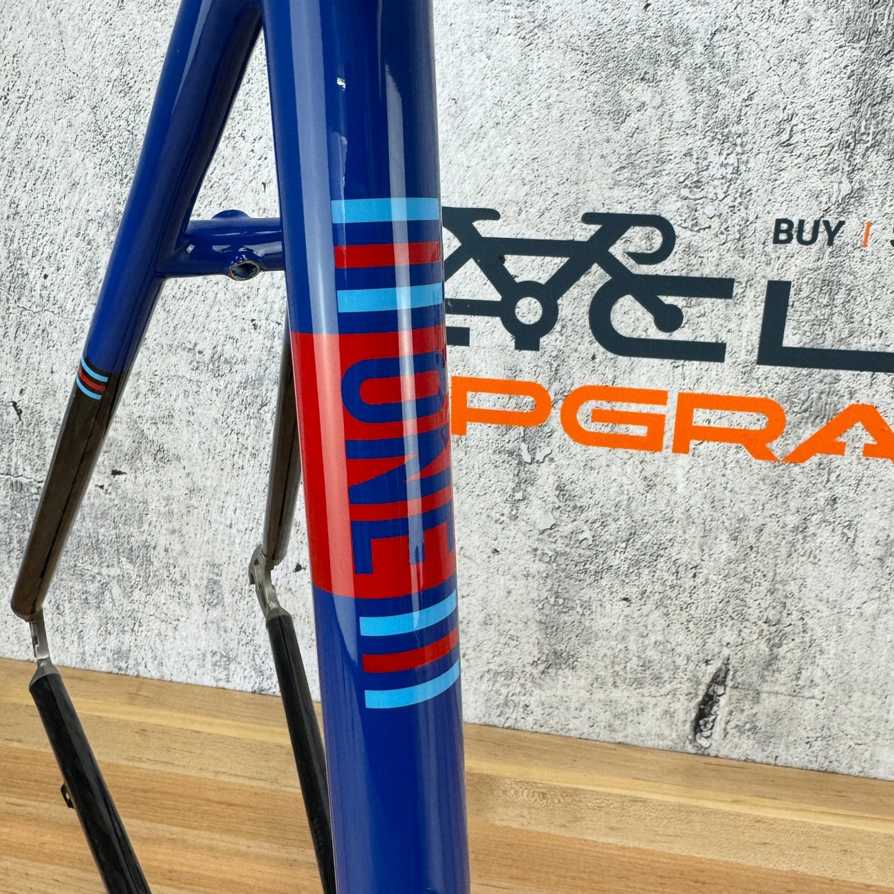 Festka One Blue Carbon Rim Brake 53cm Custom Road Bike Frameset 700c 1590g
