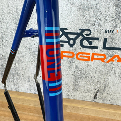 Festka One Blue Carbon Rim Brake 53cm Custom Road Bike Frameset 700c 1590g