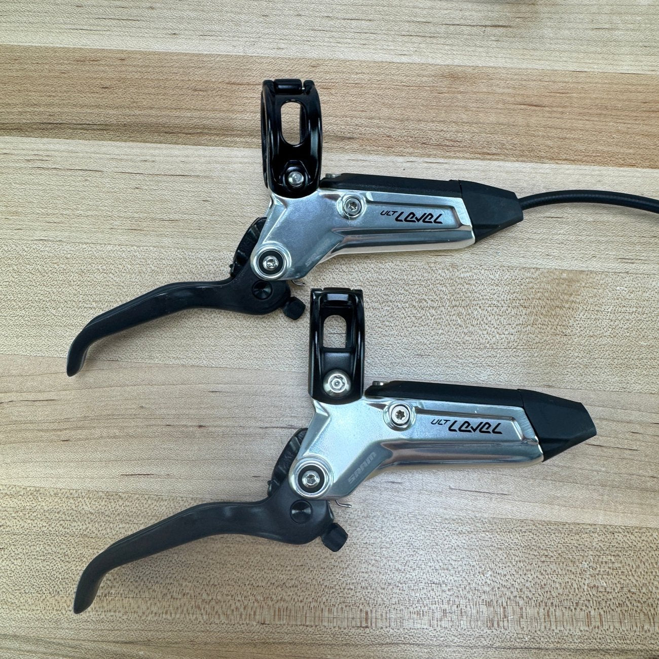 Low Mile! SRAM Level Ultimate Stealth Post-Mount 4-Piston Mountain Bike Brakeset