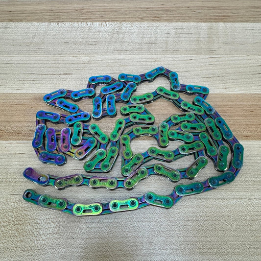 Low Mile! SRAM Red AXS Flattop E1 12-Speed Rainbow 112 Links Chain w/ Quick Link