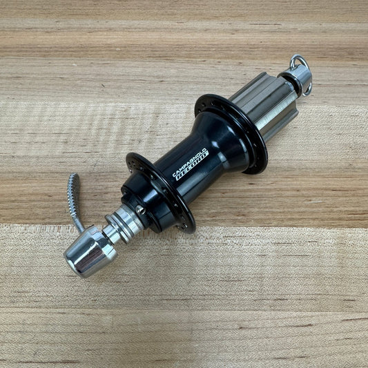 Low Mile! Campagnolo Record 9-12 Speed Rim Brake 32H Black Rear Hub + Skewer
