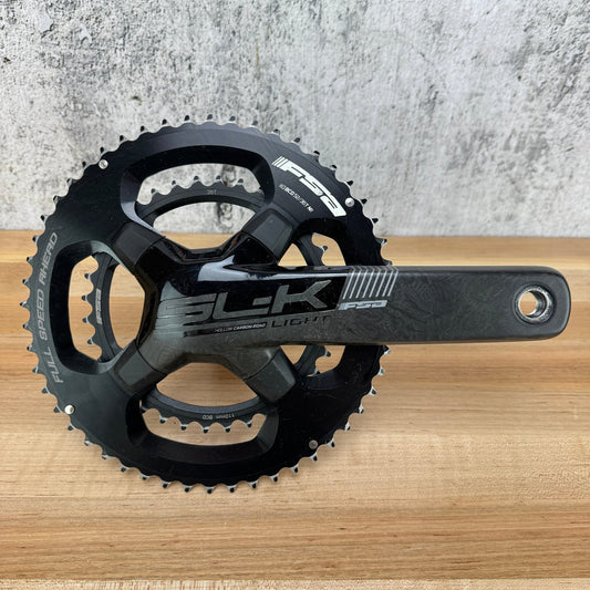 Low Mile! FSA SL-K Light Carbon 4-Bolt 172.5mm 52/36t Crankset 30mm Spindle 641g