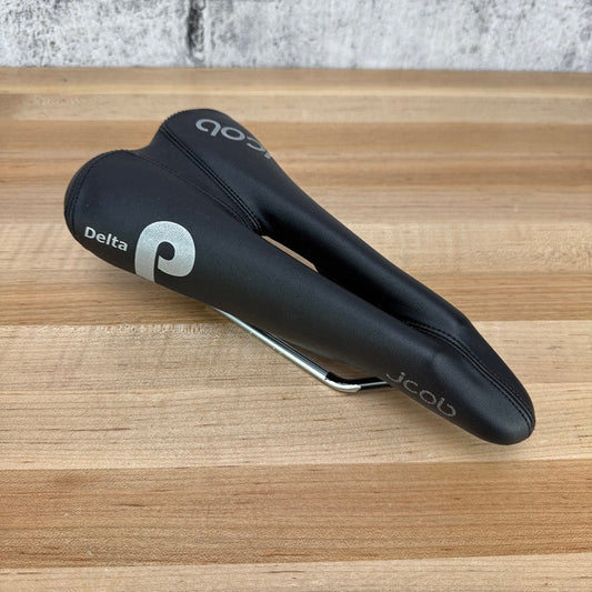 Low Mile! JCOB Delta P 7x7mm Hollow Cr-Mo Rails 130mm Bike Saddle 340g