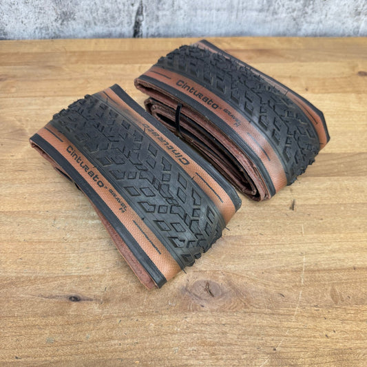 Low Mile! Pair Pirelli Cinaturo Gravel H 700c x 40mm Tubeless Tanwall Bike Tires