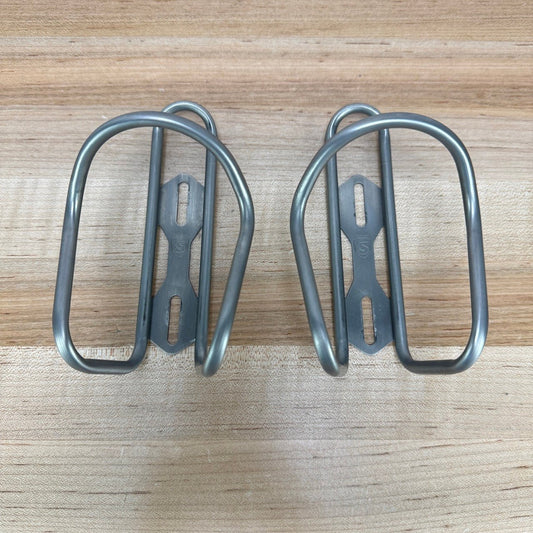Low Mile! Pair Silca Sicuro Titanium Bike Water Bottle Cages 59g